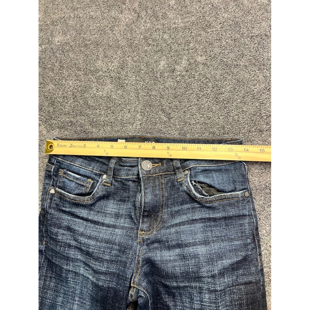 Kut from the Kloth Amy Crop Straight Leg Jeans Dark Wash Size 2 KP0216MA8 - Picture 8 of 12